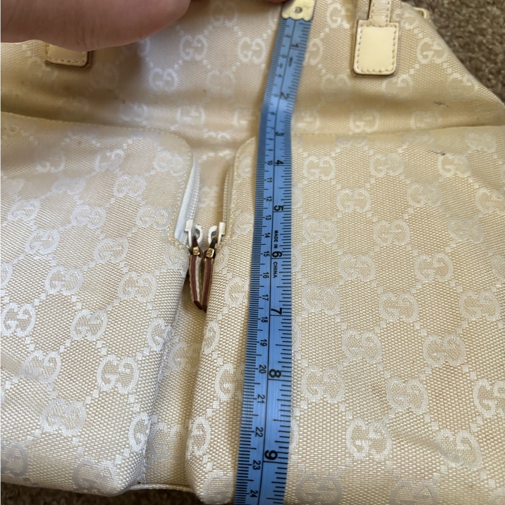 Auth GUCCI tote Shoulder bag GG pattern canvas leather Beige - Picture 11 of 16